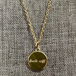 F*ck Off Charm gold fill